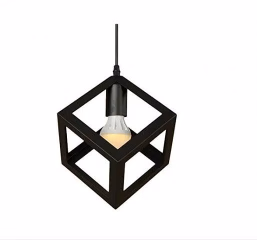 Lampara Colgante Triple Geometrica Cuadrada