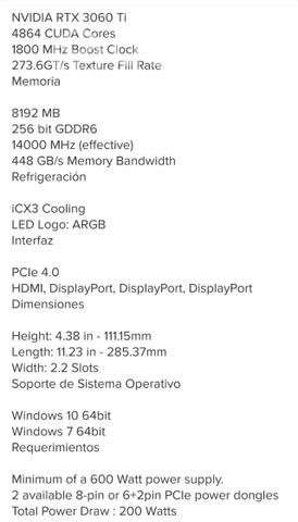 Rtx 3060 ti evga - Imagen 2