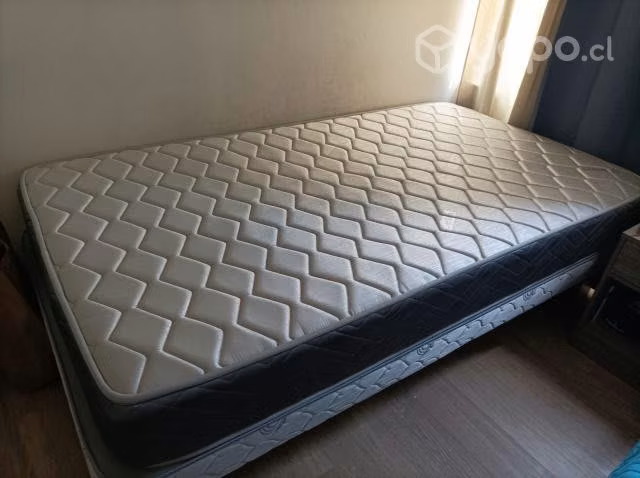 Cama Europea celta 1.5 plaza + colchón