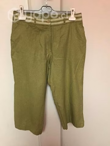 Pantalón pescador T42/44 Lino/Viscosa