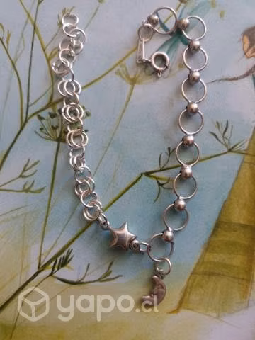 Pulsera plata sterling 925 asimétrica