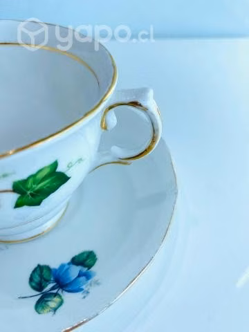 Duo armado de té de porcelana
