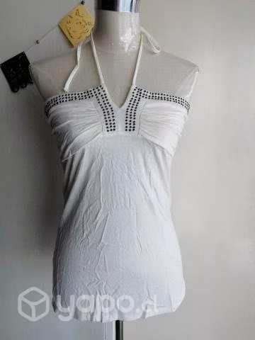 Polera color blanco invierno