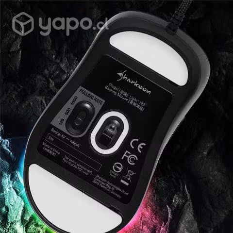 Mouse Sharkoon Light² 100 - RGB 6 Botones 5000DPI