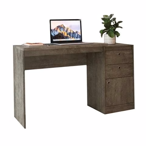 Escritorio Madera 3 Cajones Café 127x43x75 cm