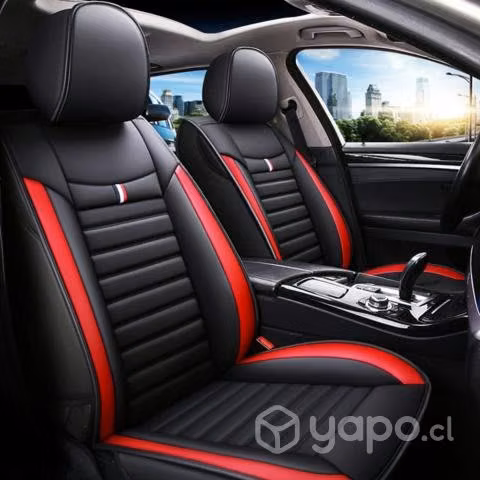 Funda Asiento Auto Deluxe Eco Cuero Milan Rojo