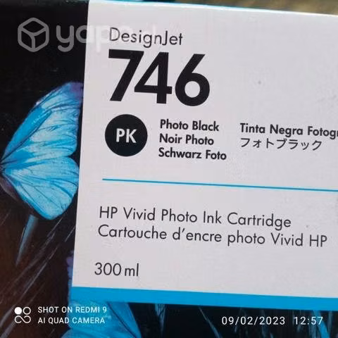 Tinta HP 746 matte black original de 300ml