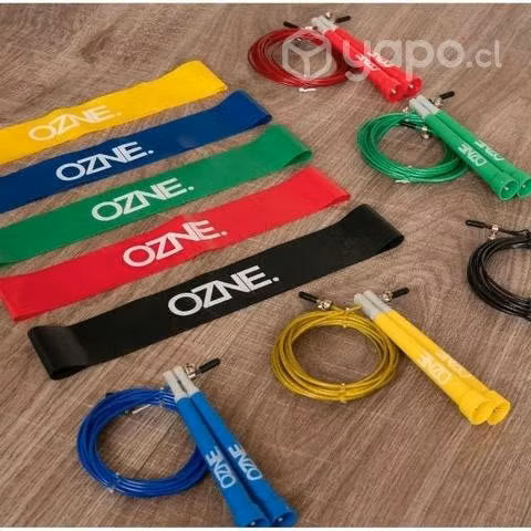 Bandas de latex + cuerda de salto