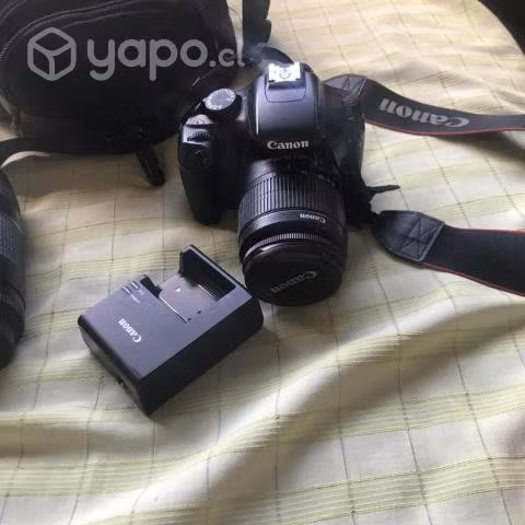 Camara canon rebel t3 con dos lentes impecable