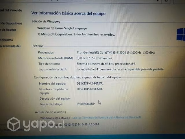 Notebook HP I3 11gth