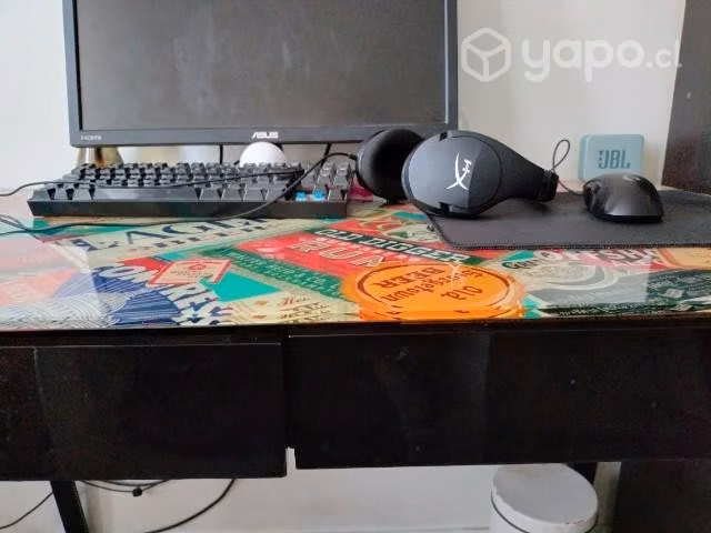 Escritorio vidrio templado y metal - Imagen 2