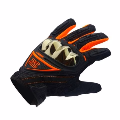 Guante Moto Bicicleta Naranjo Touch Premium