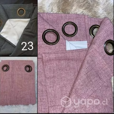 Pack 2 Cortinas blackout 100% 140*220 de largo