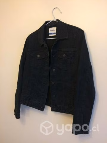 Casaca Mezclilla Negra, Mujer Talla S