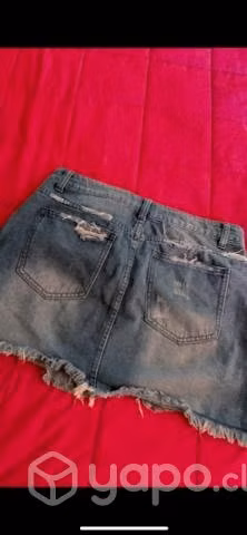 Falda talla 38 mezclilla