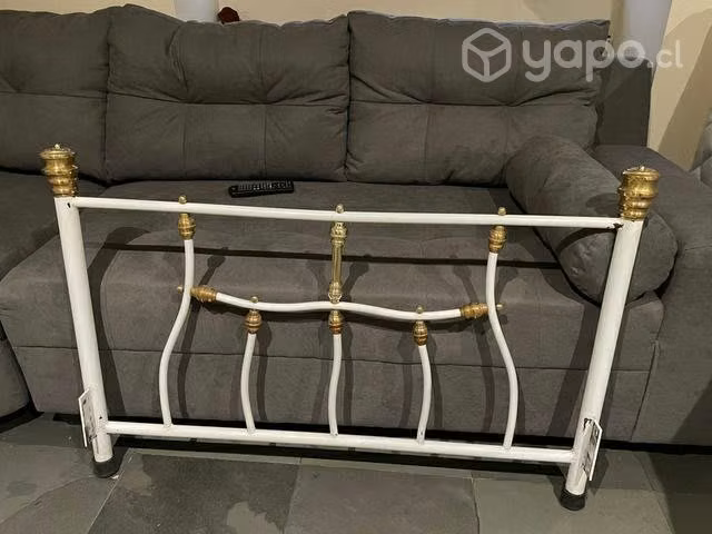 Cama de Bronce niña 1,5 plaza, incluye colchón - Imagen 2