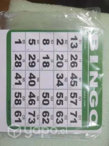 Cartones de bingo