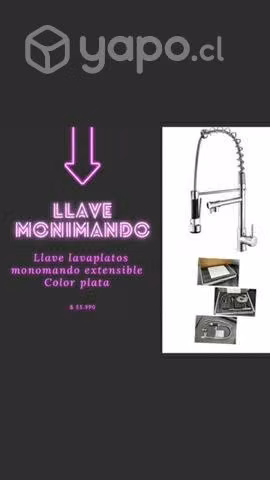 Llave monomando lavaplatos