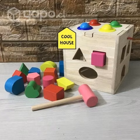 Cubo Geométrico de Madera Para niños