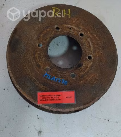 Tambor Freno Trasero Derecho (MLA1270) Mitsubishi