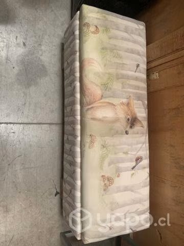 Baul - Banqueta de tela acolchada y patas de mader - Imagen 4