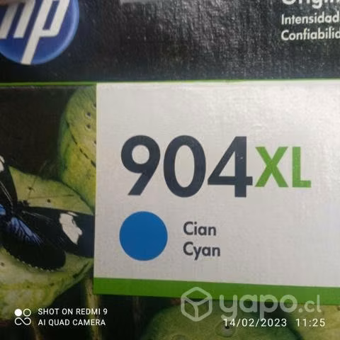 Tinta HP 904xl cyan original de alta