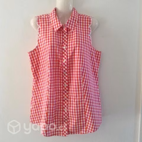 Blusa Mujer Cuadrille, leñadora sin mangas 100%
