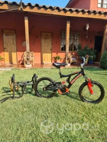 Bicicleta aro 16 más porta bicicletas