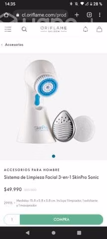 Se vende sistema de limpieza facial unisex