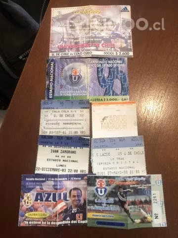 Entradas del recuerdo U. de chile