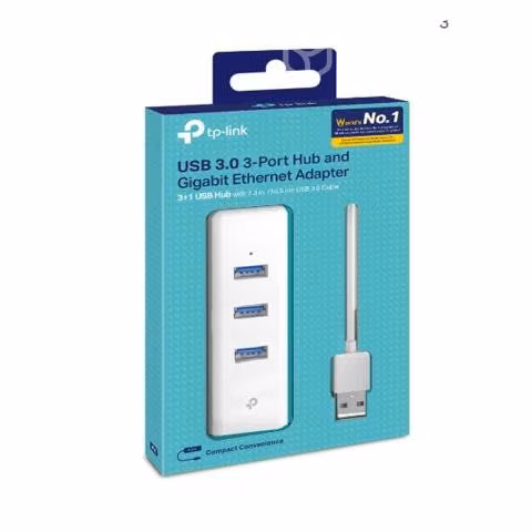 Adaptador usb 3.0 a rj45 (lan) con 3 puertos usb h - Imagen 3