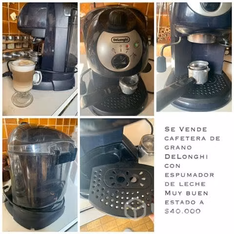 Cafetera de grano marca DeLonghi