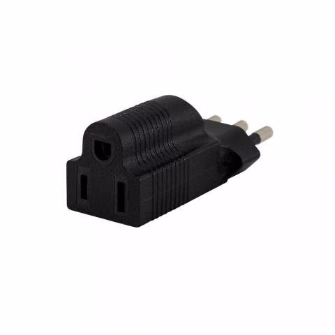 Adaptador enchufe 220v/110v negro