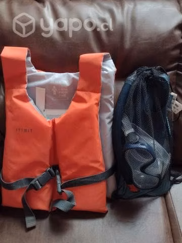 SALVAVIDAS ITIWIT MAS SNORKEL perfecto estado