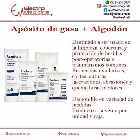 Apostó de gasa + Algodón