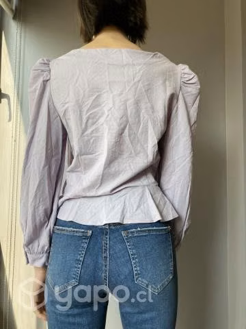 Polera lila Mango Nueva