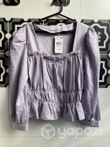 Polera lila Mango Nueva - Imagen 3