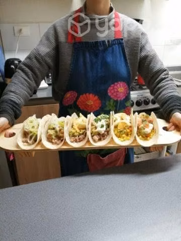 Bandejas para servir 6 completos o 6 tacos