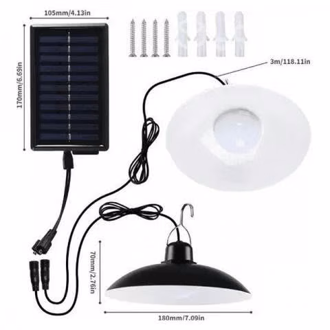 Ampolleta Colgante Tipo Plafon Solar X2 Carga Auto
