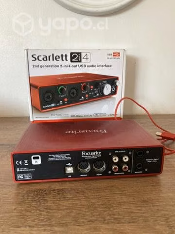 Pack interfaz de audio scarlett 2i4