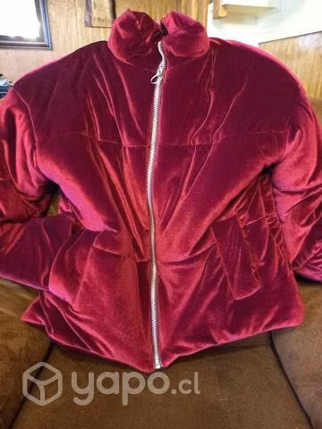 Chaqueta terciopelo burdeo talla L - Imagen 4