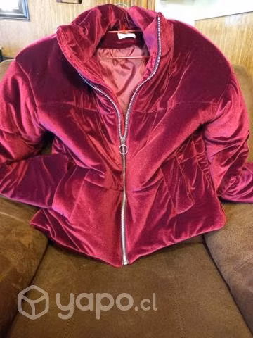 Chaqueta terciopelo burdeo talla L - Imagen 2