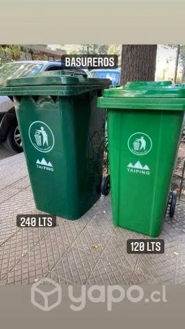 Basureros de 120 y 240 litros con Tapa y Ruedas