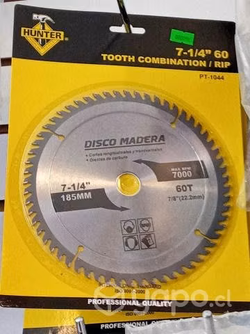 Disco madera 7.1/4" 60z
