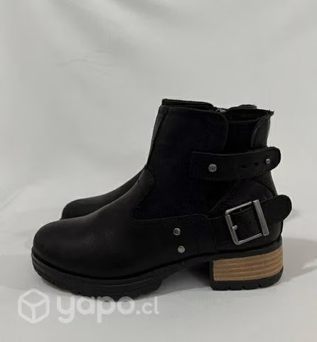 Botín 100% Cuero Marca Cat N*36 Negro