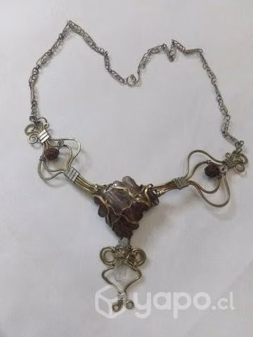 Colgante Protector Aragonita con cuarzo y semillas