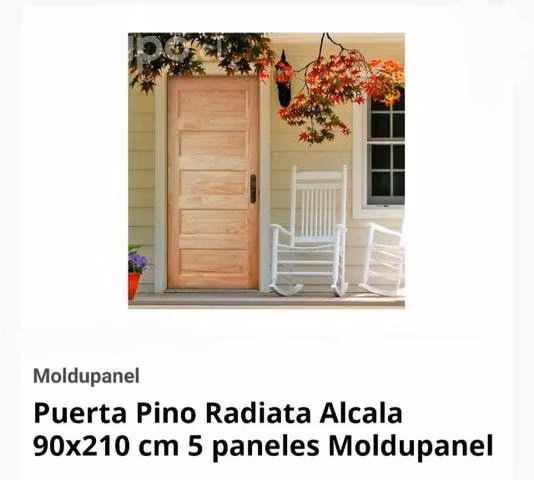 Puerta pino radiata alcala 90x210