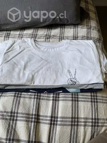 Polera blanca talla L