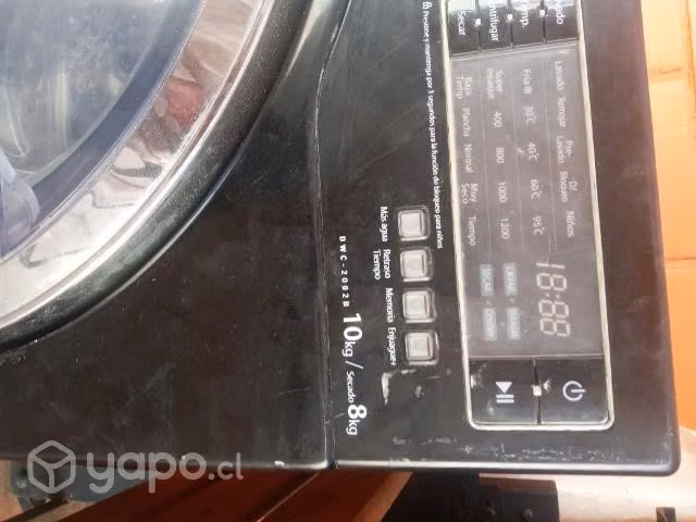 Lavadora secadora Daewoo 10 kilos