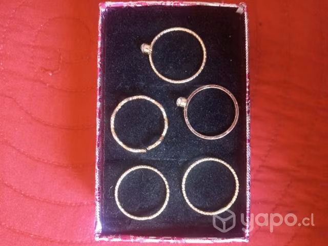 Anillo minimalista de cinco piezas para mujer